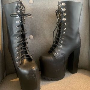 Dolls Kill Platform Boots Black